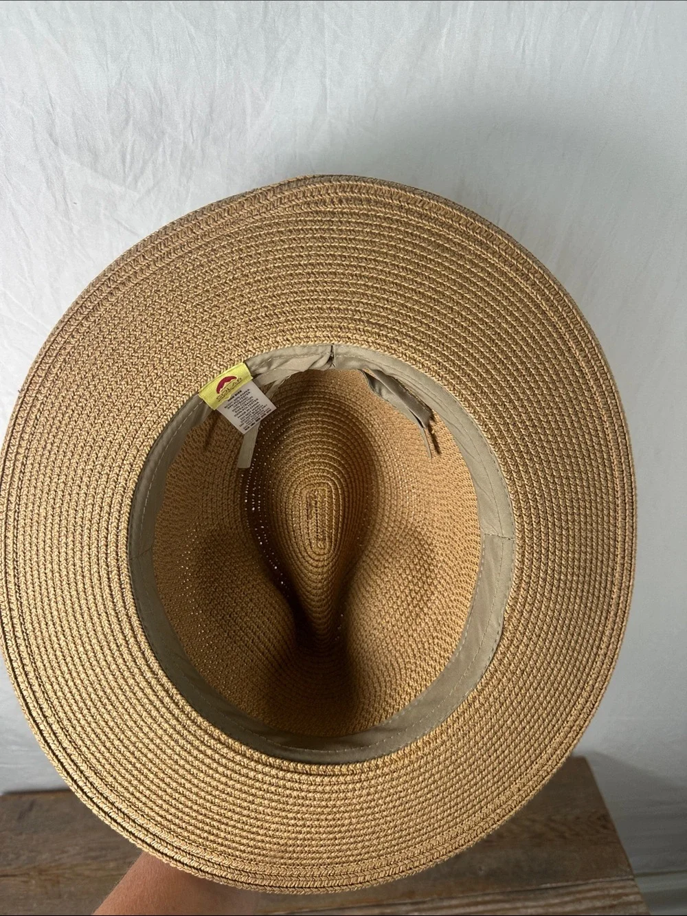 Men's Tan Straw Panama Hat with Black Band